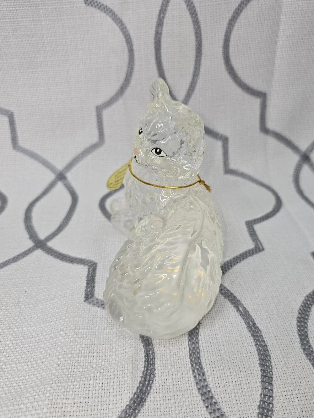 Bradford Exchange Smitten Kitten Cat  Crystal Figurine Sophisticats Read Below